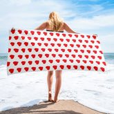 Red Heart Bath Towel - Beyond T-shirts